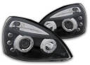 RENAULT CLIO 2 01-05 Lampy przód Black Ringi