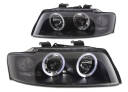 AUDI A4 B6 00-04 LAMPY RINGI ANGEL EYES BLACK