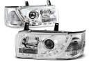 VW TRANSPORTER T4 90-03 Lampy przód Clear Chrom DAYLIGHT LED