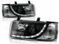 VW TRANSPORTER T4 90-03 Lampy przód Clear Black DAYLIGHT LED