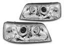 VW T5 03-09 Lampy przód Chrom DAYLIGHT LED