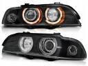 BMW E39 95-03 LAMPY PRZEDNIE XENON D2S BLACK RINGI