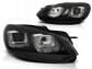 VW GOLF 6 08-13 LAMPY U-LED LIGHT DRL BLACK LINE