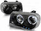 CHRYSLER 300C 05-10 LAMPY ANGEL EYES BLACK